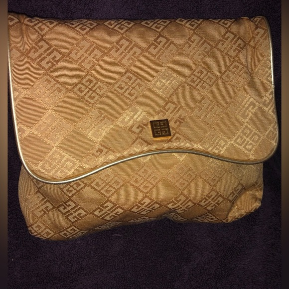 Vintage Givenchy Monogram Gold Cosmetic Toiletry Pouch Bag - Picture 4 of 6